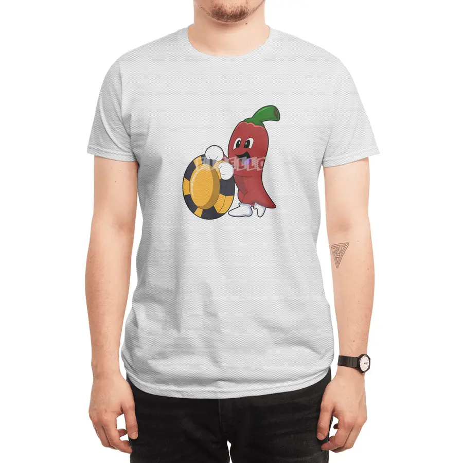 Pepper at Poker with Poker chips Spor T-Shirt