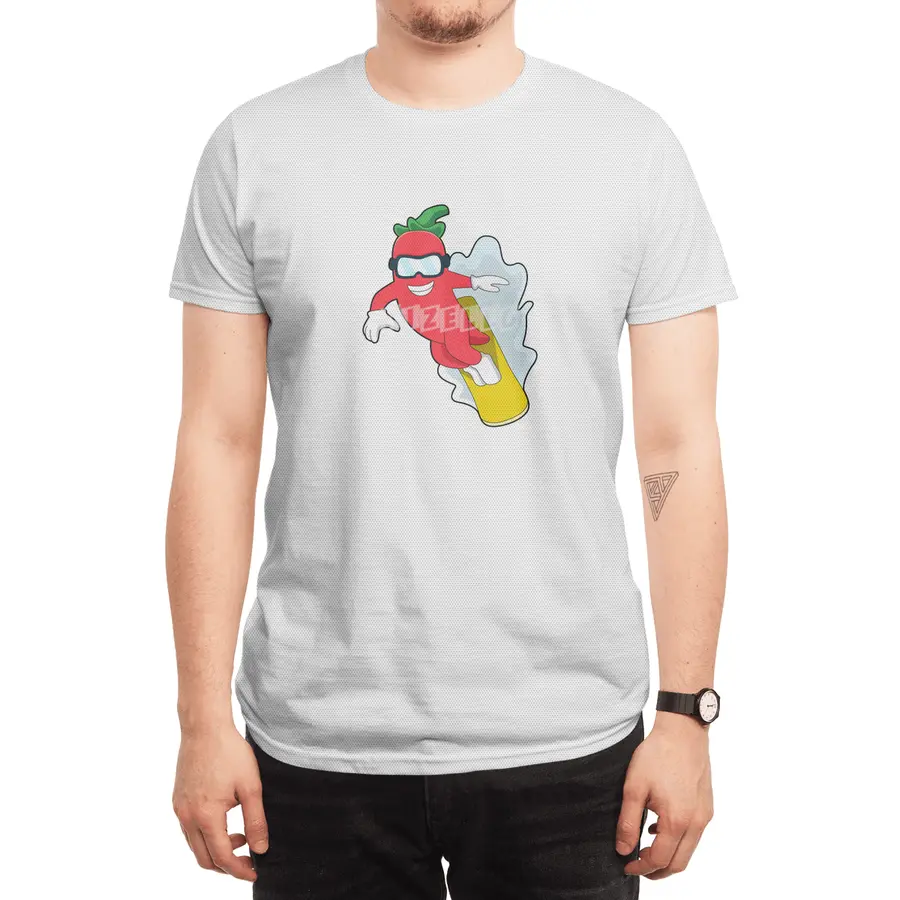Pepper at Snowboarding with Snowboard Spor T-Shirt