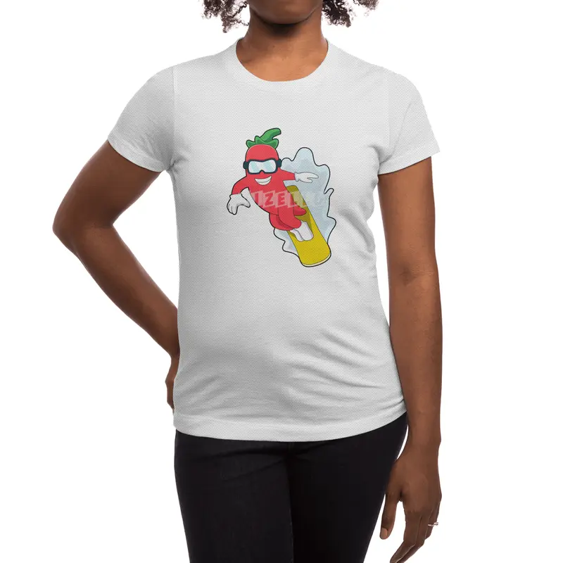 Pepper at Snowboarding with Snowboard Spor T-Shirt