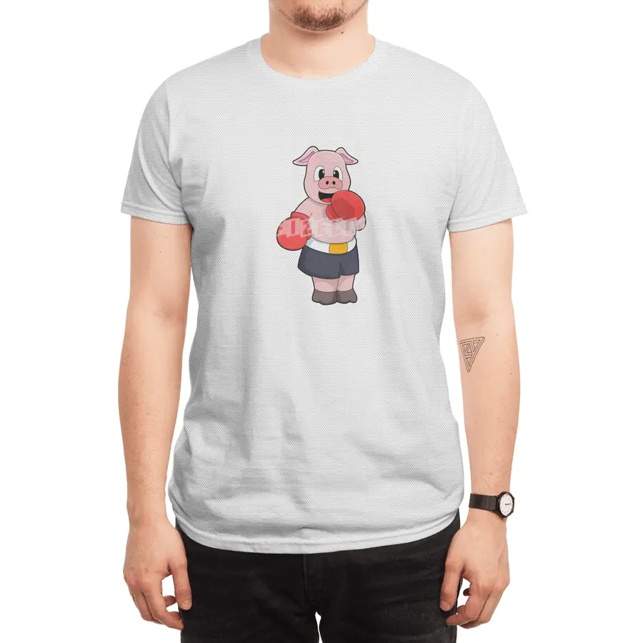 Pig as Boxer at Boxing Spor T-Shirt