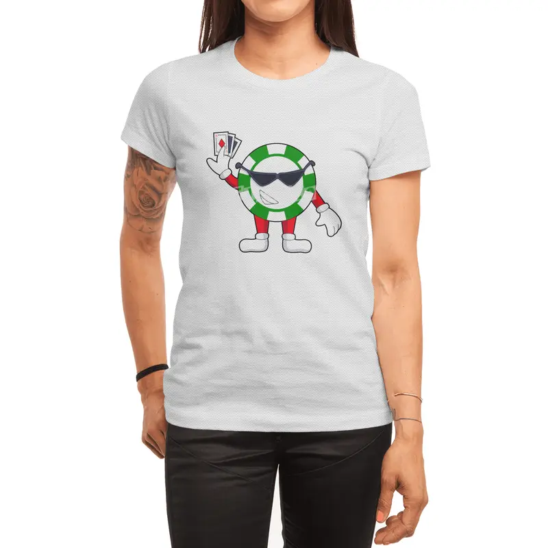 Poker chip with Poker cards Spor T-Shirt