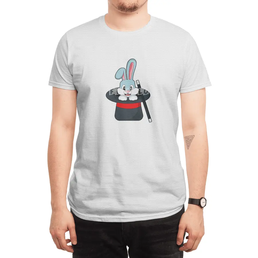 Rabbit at Magic with Wand & Hat Spor T-Shirt