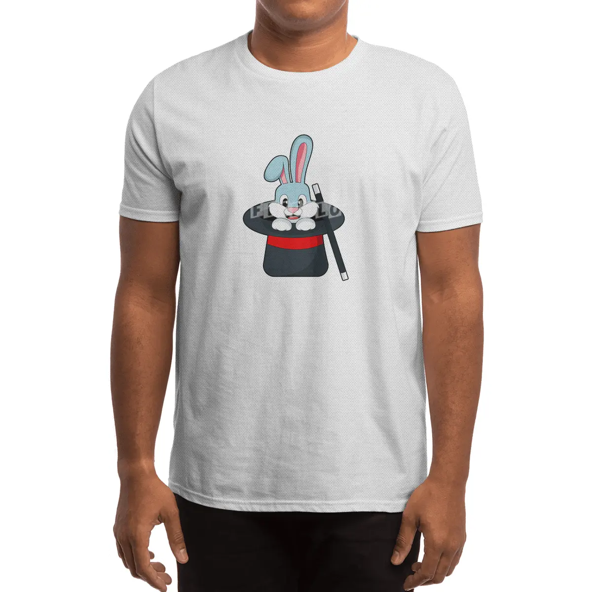 Rabbit at Magic with Wand & Hat Spor T-Shirt