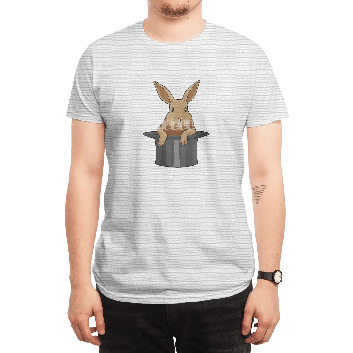 Rabbit Magician Magic hat Spor T-Shirt