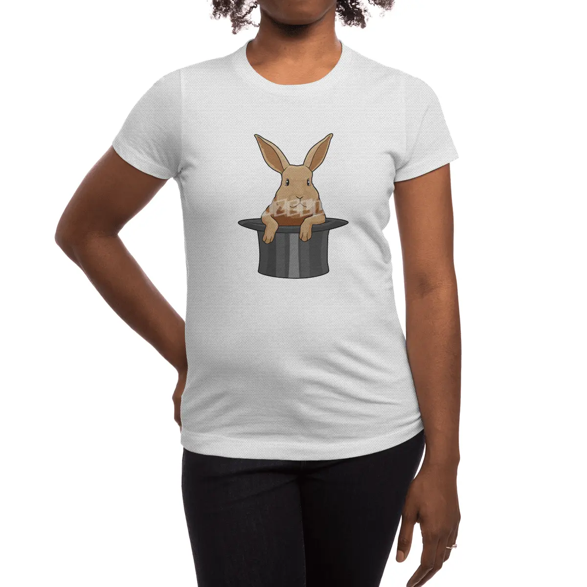 Rabbit Magician Magic hat Spor T-Shirt
