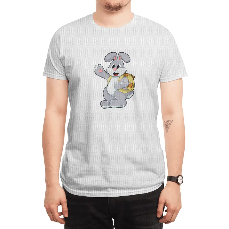 Rabbit with Backpack Spor T-Shirt