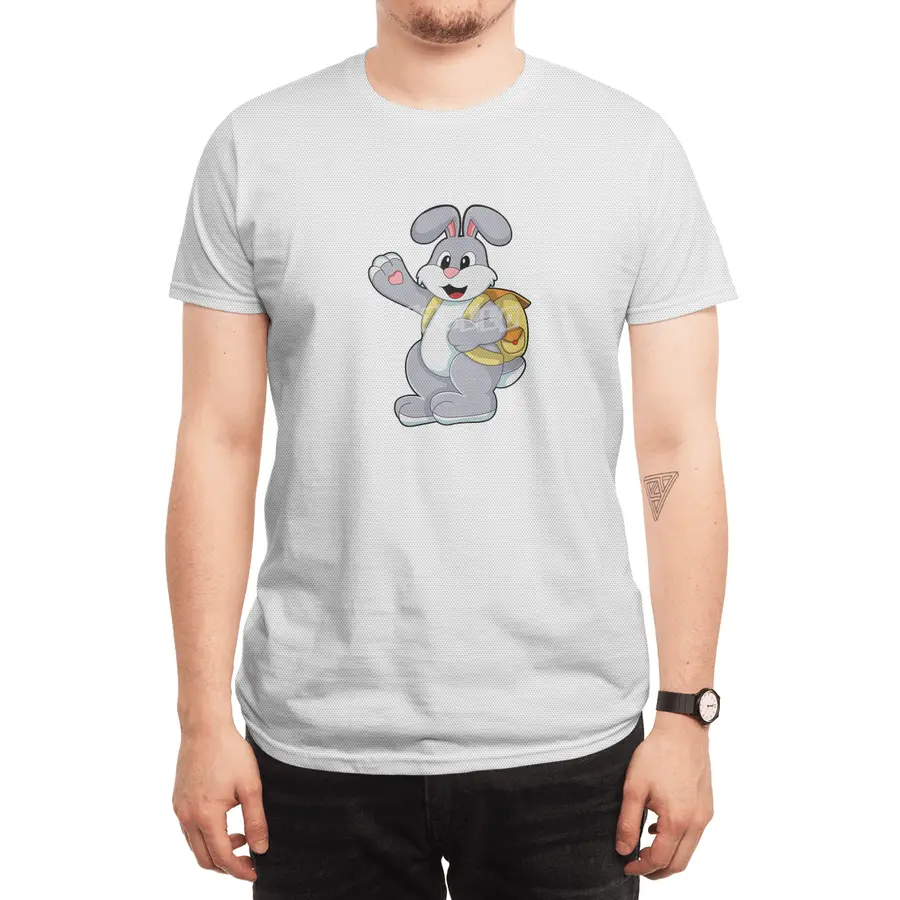 Rabbit with Backpack Spor T-Shirt