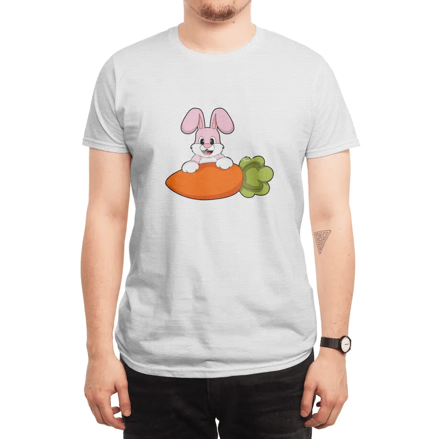Rabbit with Carrot Spor T-Shirt
