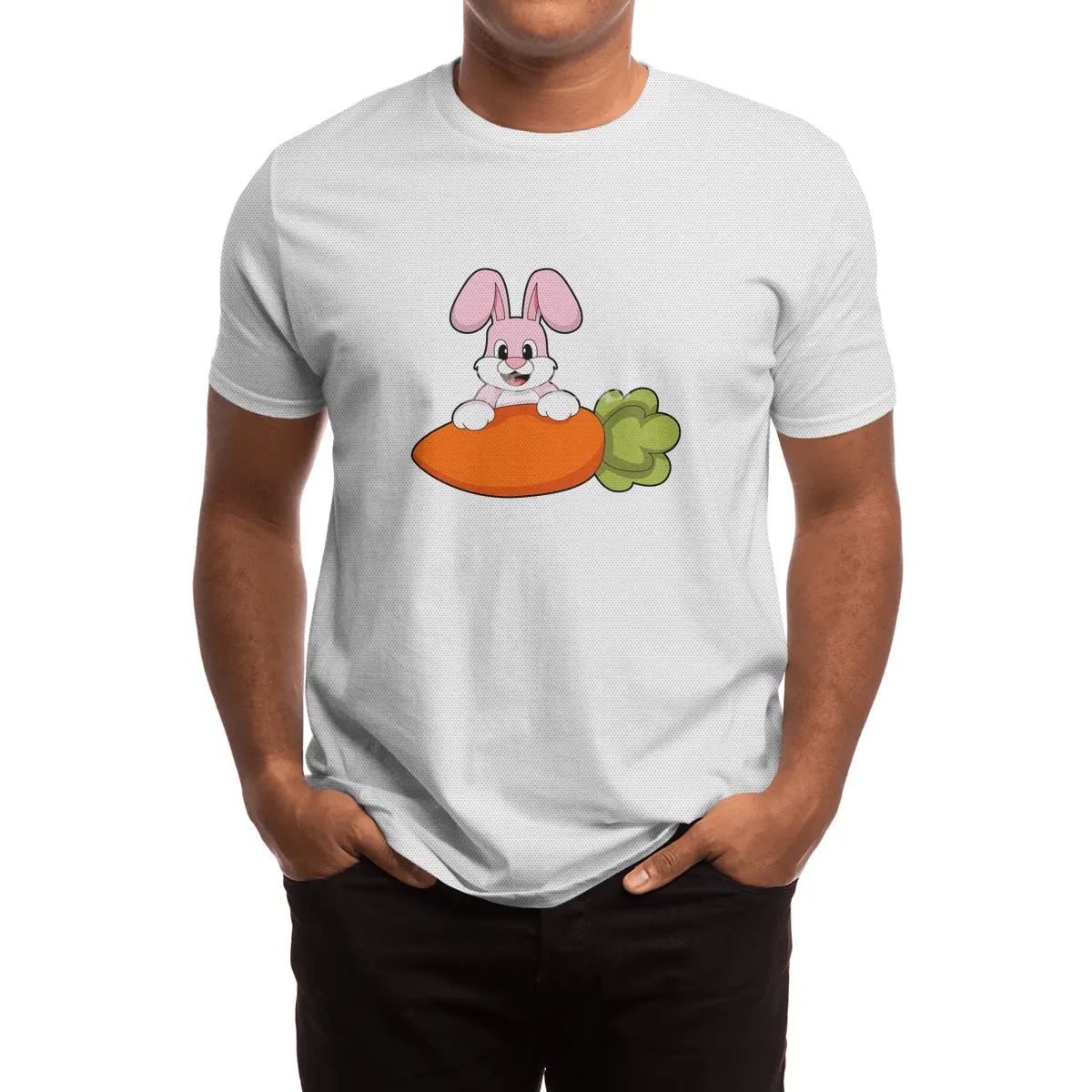 Rabbit with Carrot Spor T-Shirt