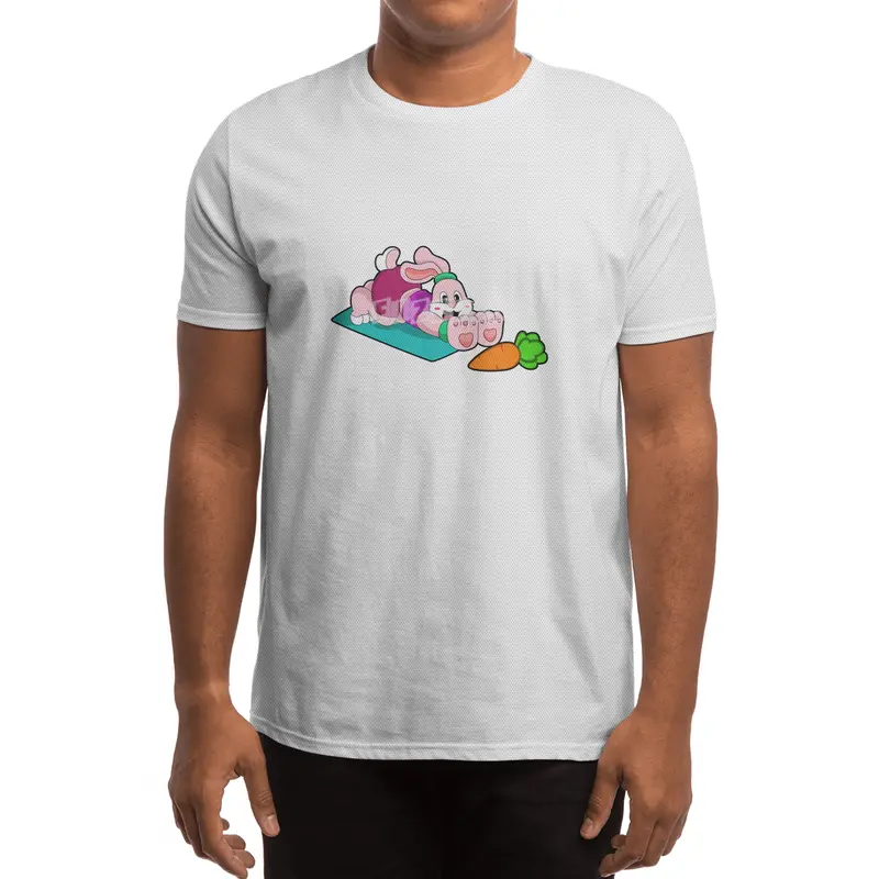 Rabbit with Carrot at Yoga on Yoga mat Spor T-Shirt