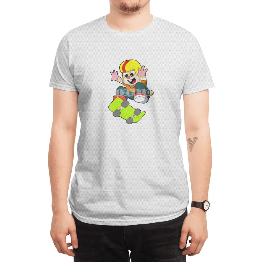 Hamster as Skater with Skateboard & Helmet Spor T-Shirt