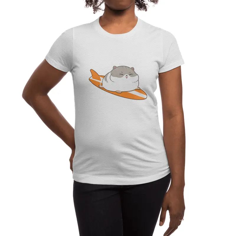 Hamster as Surfer with Surfboard Spor T-Shirt
