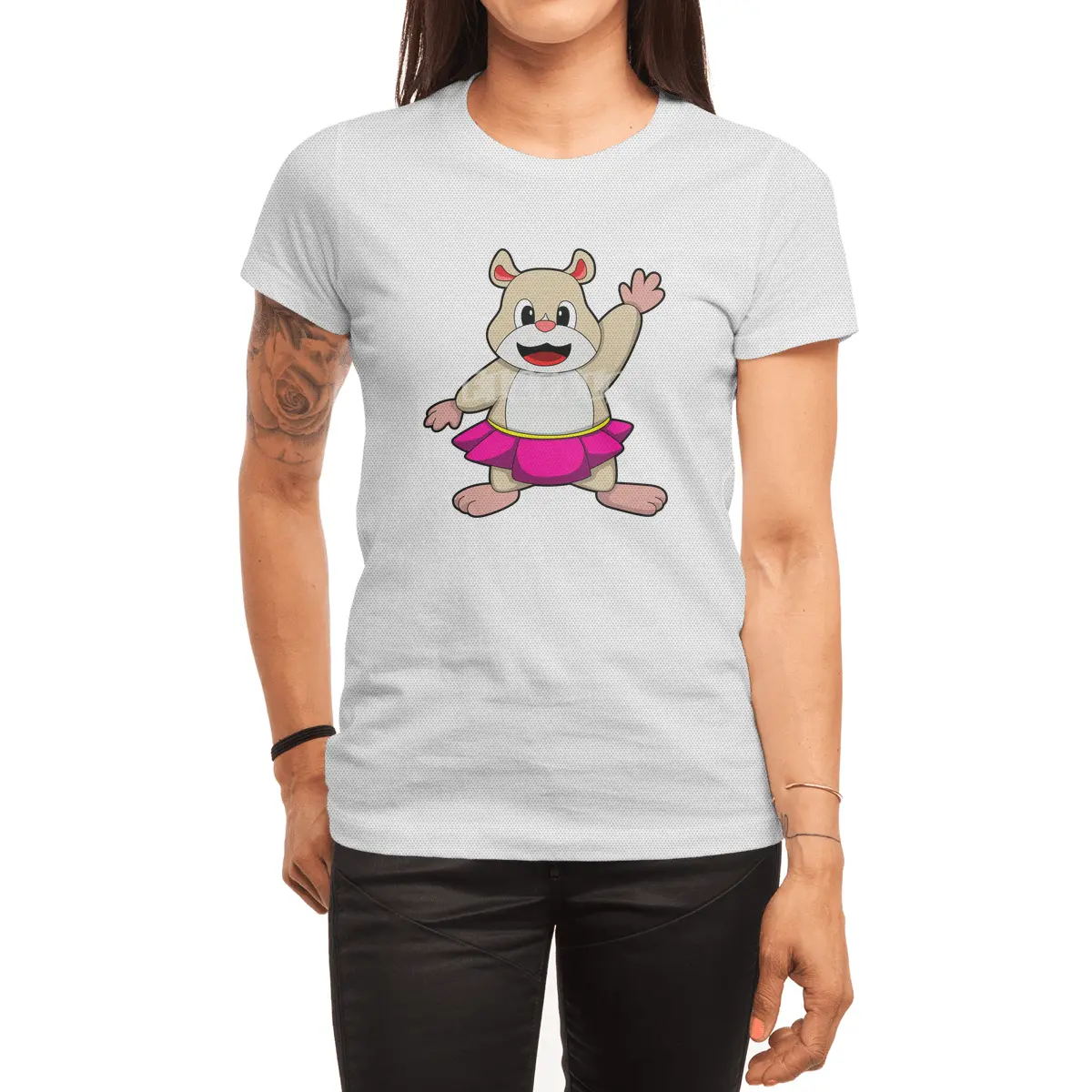 Hamster at Dance with Skirt Spor T-Shirt