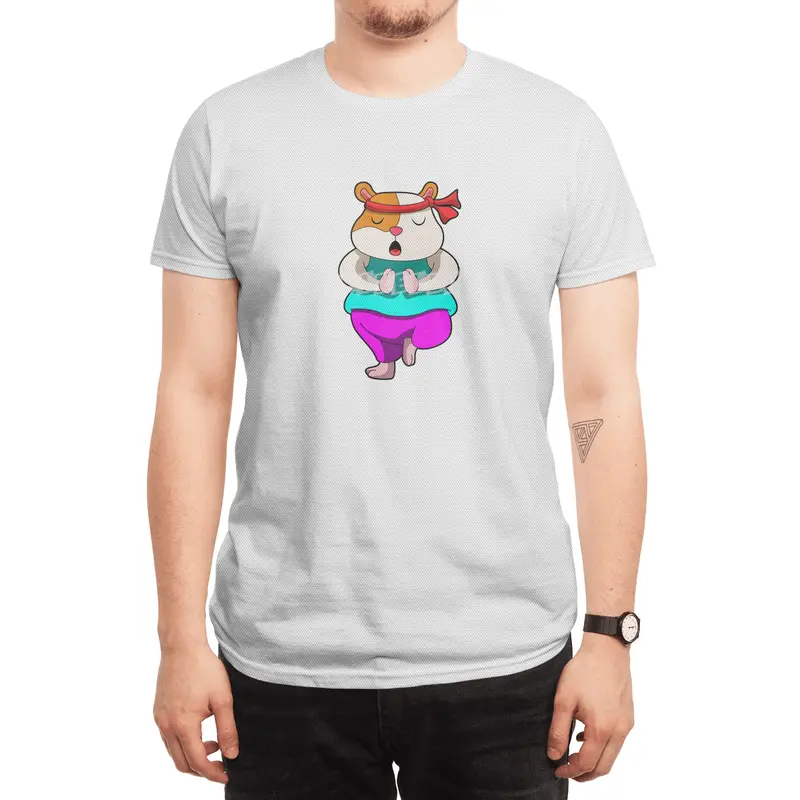 Hamster at Yoga stretching exercises Spor T-Shirt