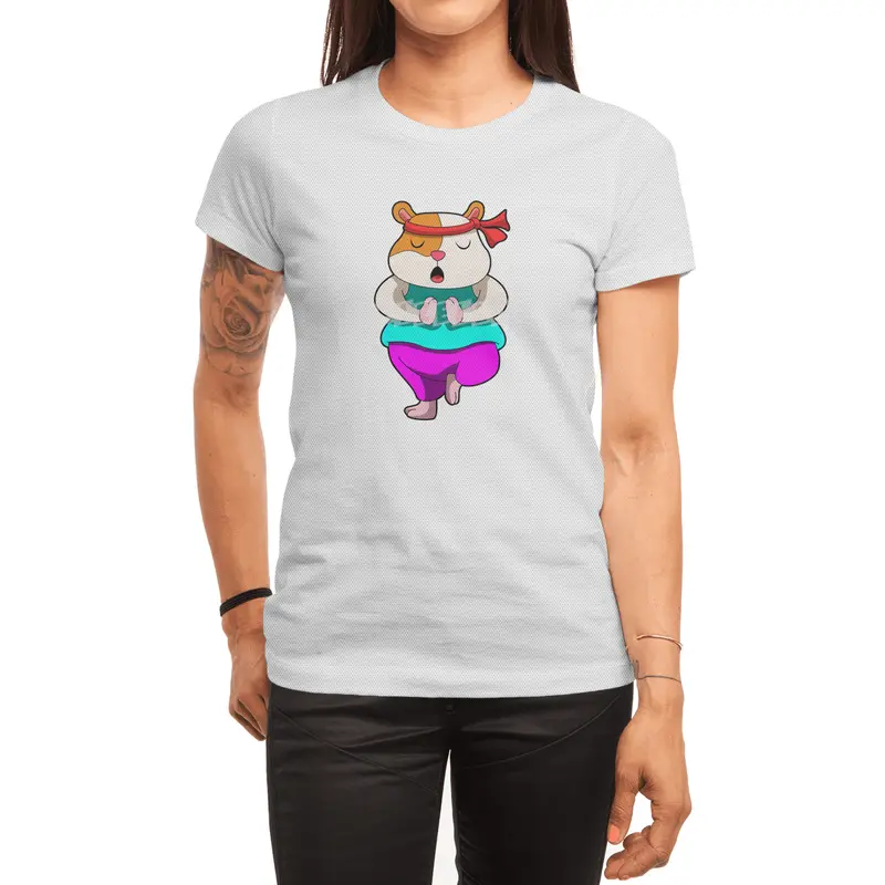 Hamster at Yoga stretching exercises Spor T-Shirt