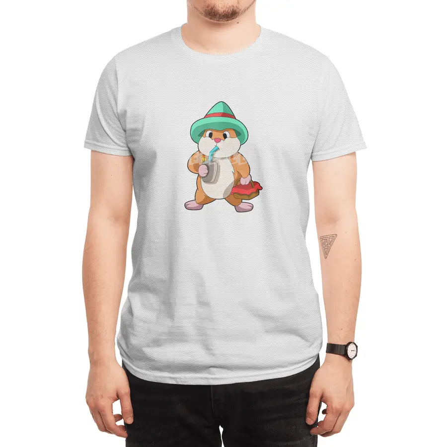 Hamster with Food and Drink Spor T-Shirt