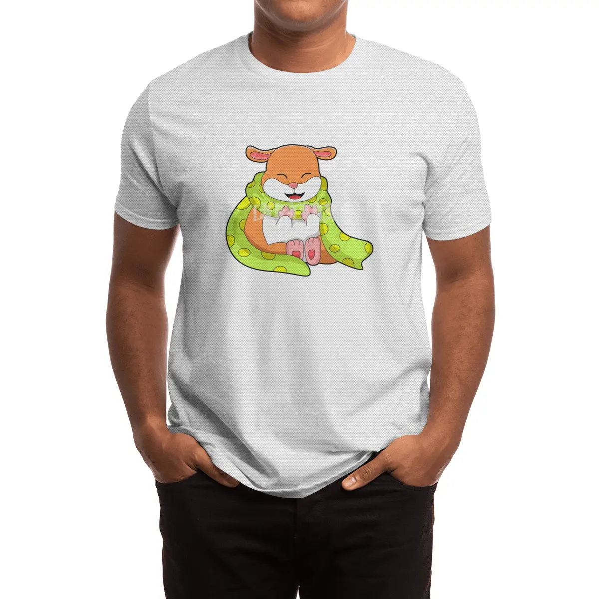 Hamster with Scarf Spor T-Shirt