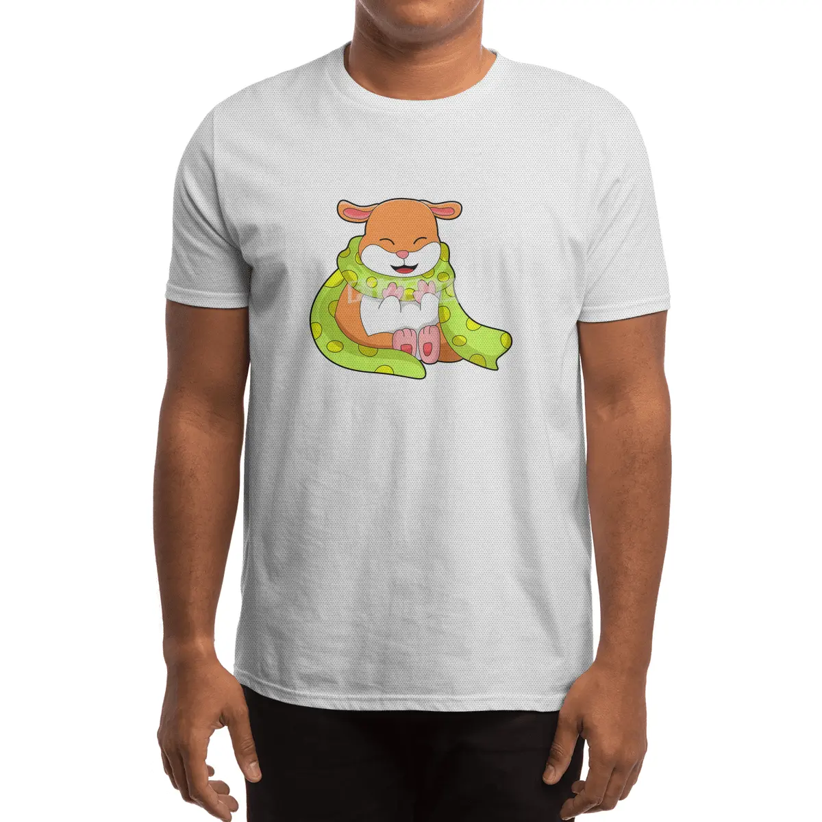 Hamster with Scarf Spor T-Shirt