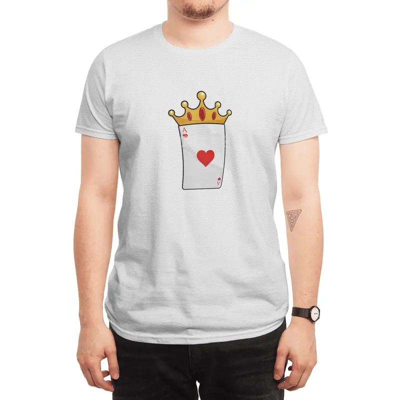 Hearts Ace with Queen Crown Spor T-Shirt