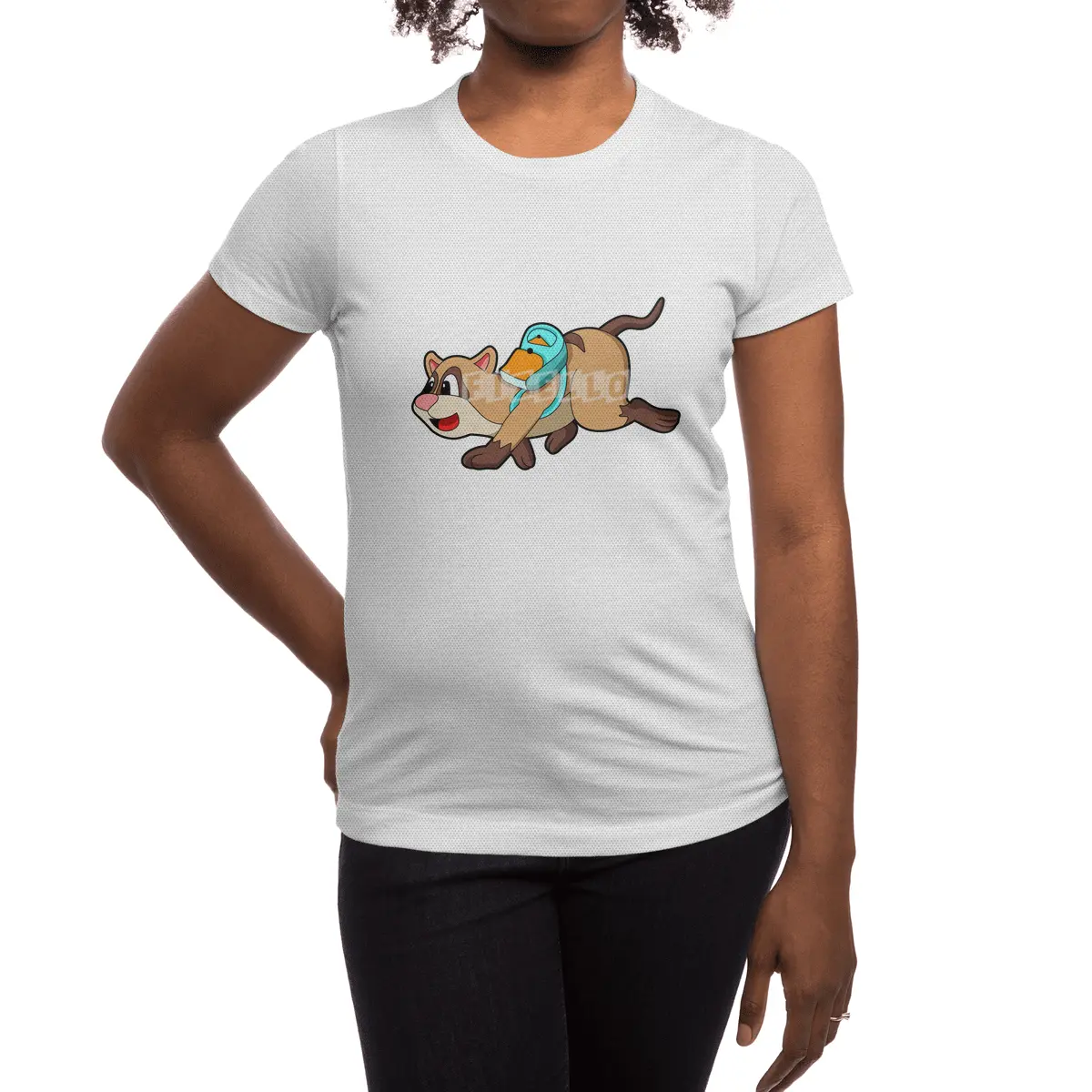 Meerkat with Backpack Spor T-Shirt