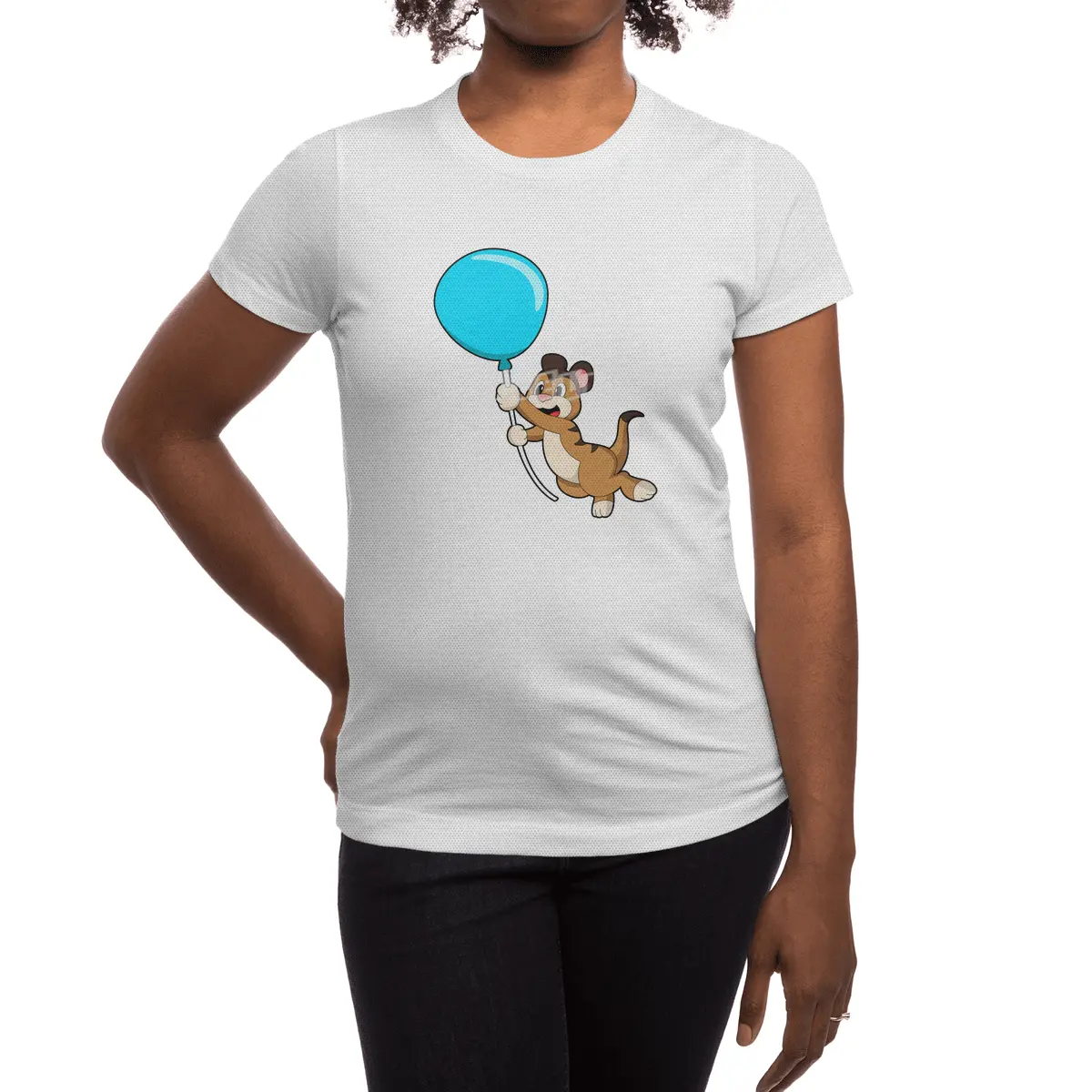 Meerkat with Balloon Spor T-Shirt
