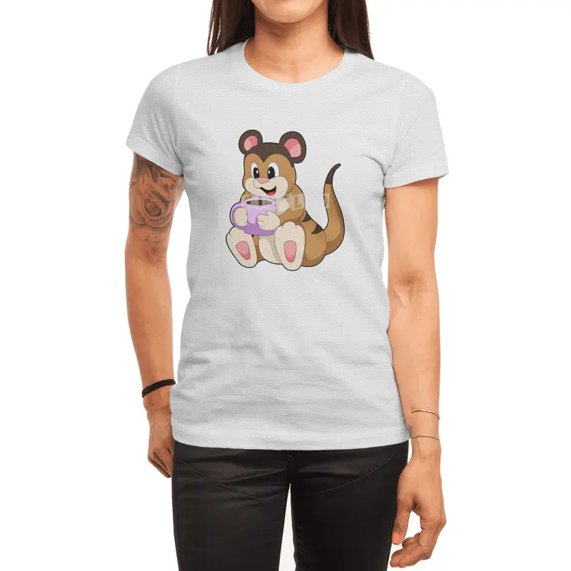 Meerkat with Cup of Coffee Spor T-Shirt