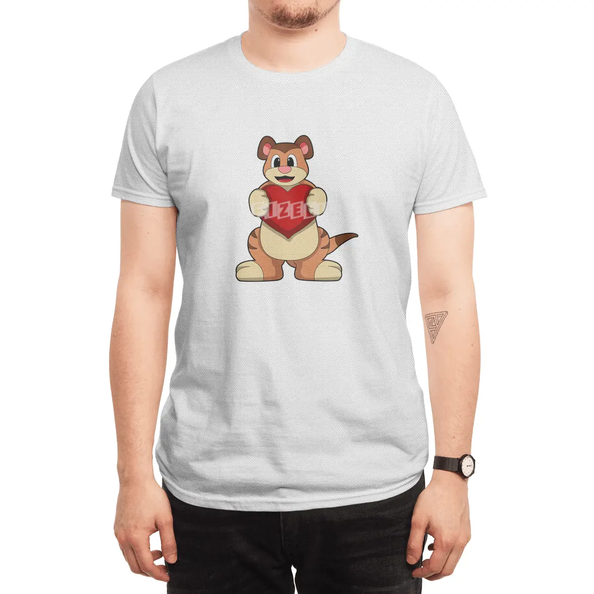 Meerkat with Heart Spor T-Shirt