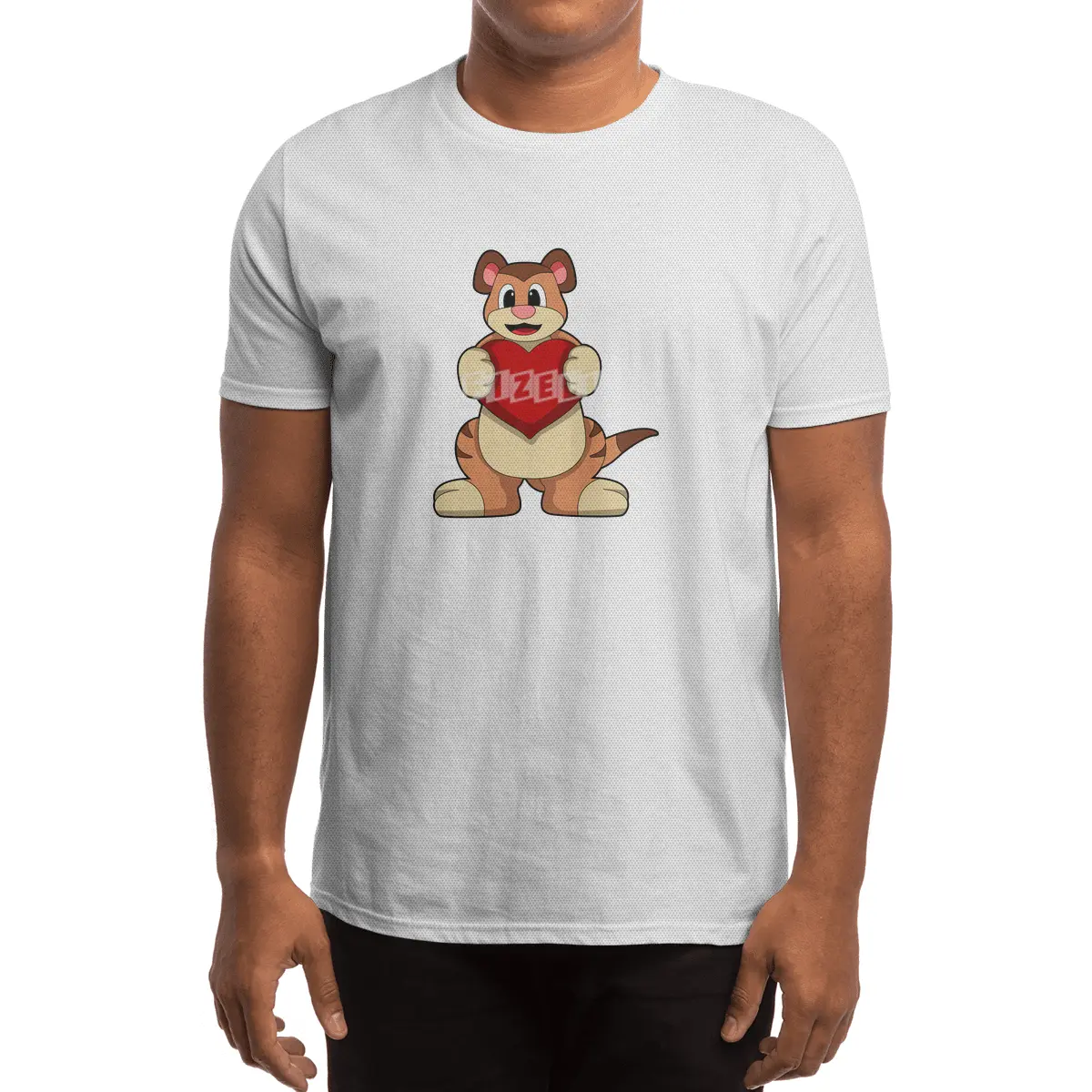 Meerkat with Heart Spor T-Shirt