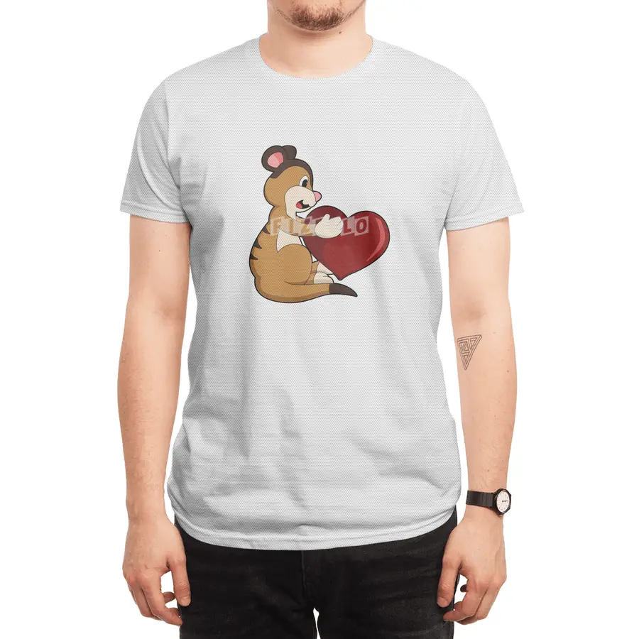 Meerkat with Heart Spor T-Shirt