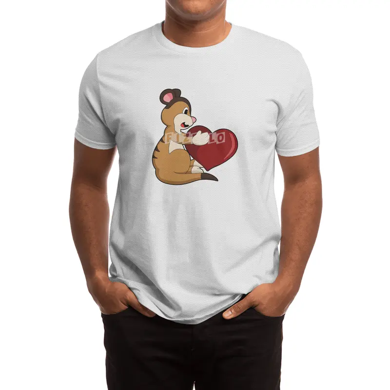Meerkat with Heart Spor T-Shirt
