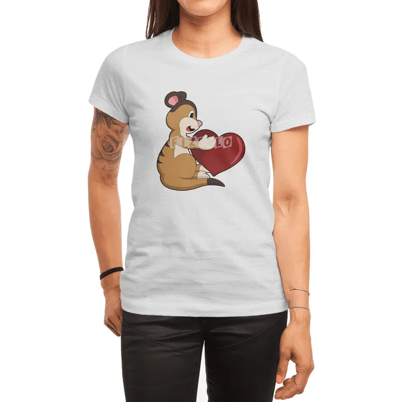 Meerkat with Heart Spor T-Shirt