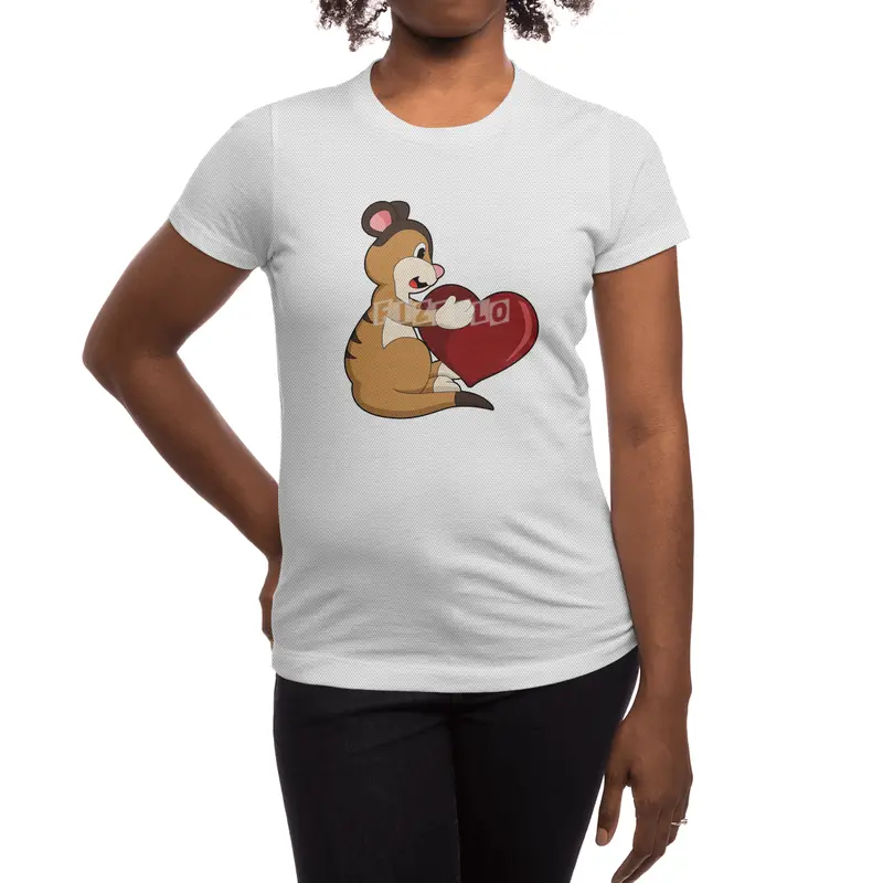 Meerkat with Heart Spor T-Shirt