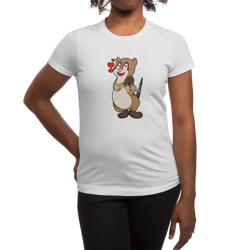 Meerkat with Hearts Spor T-Shirt