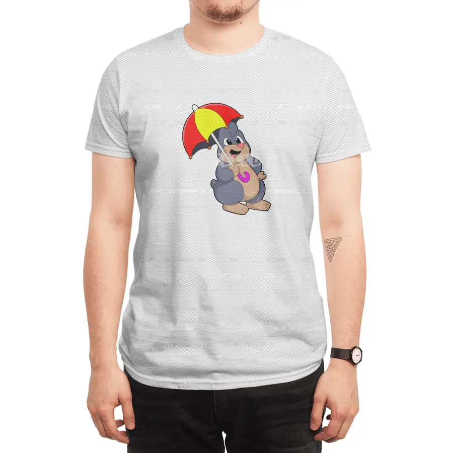 Mole with Umbrella Spor T-Shirt