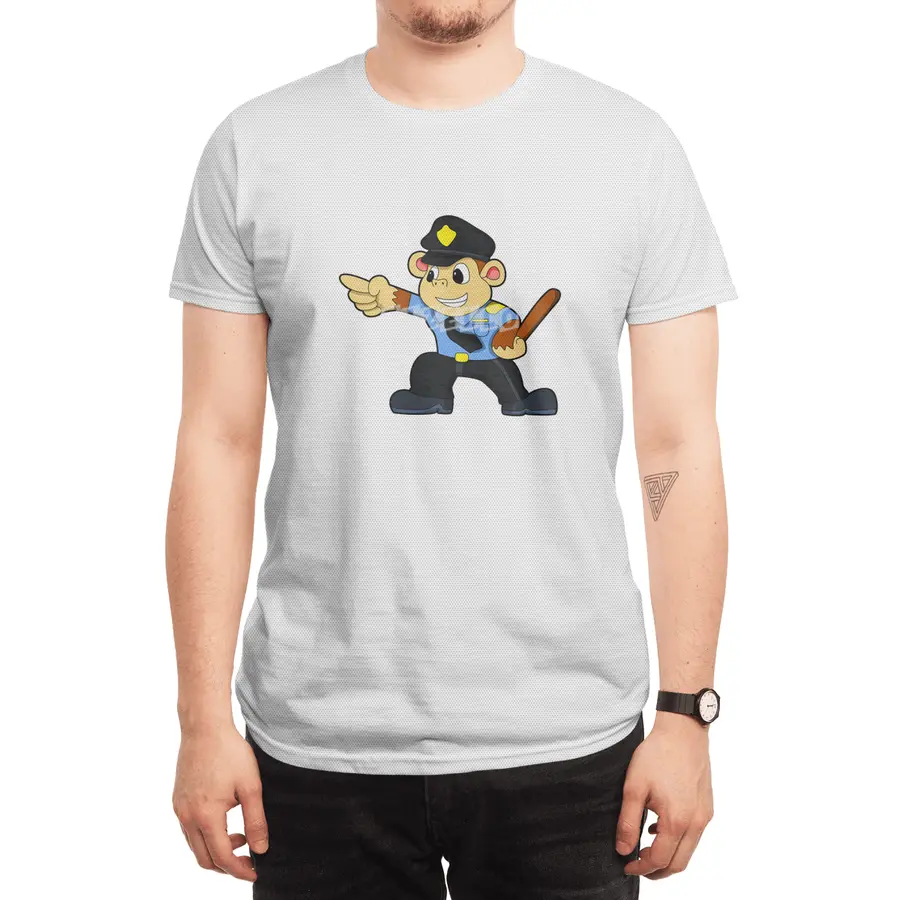 Monkey as Police officer - Police Spor T-Shirt