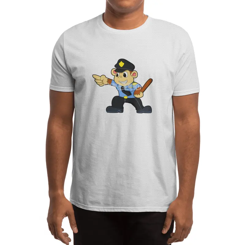 Monkey as Police officer - Police Spor T-Shirt