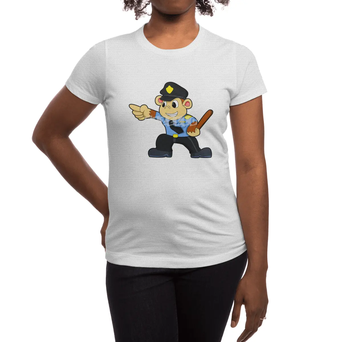 Monkey as Police officer - Police Spor T-Shirt