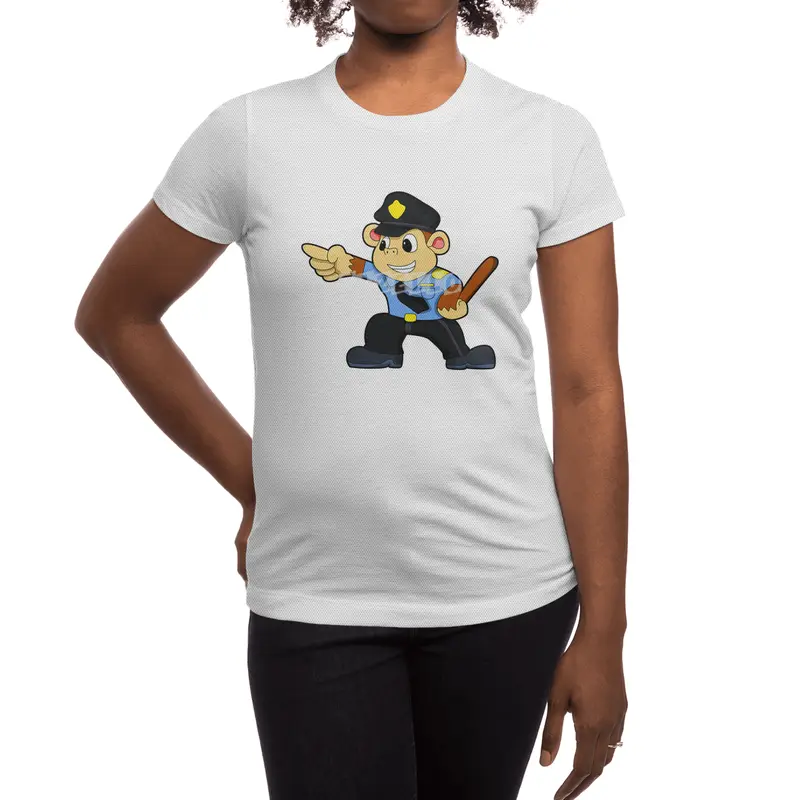 Monkey as Police officer - Police Spor T-Shirt