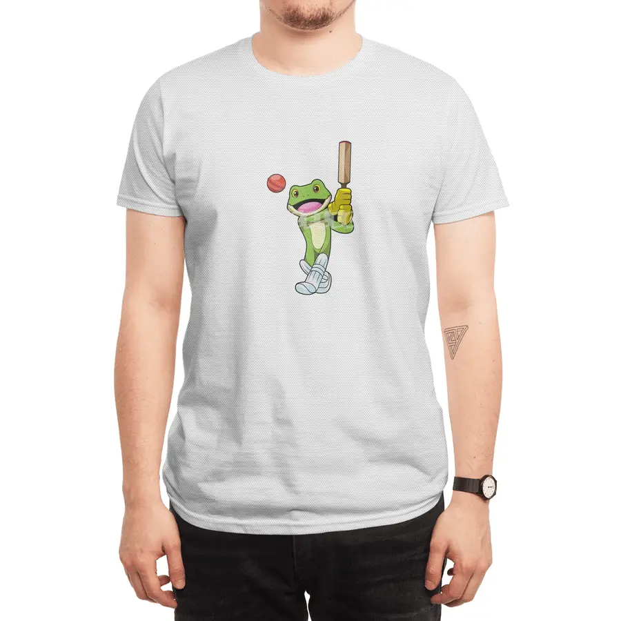 Frog at Cricket with Cricket bat Spor T-Shirt