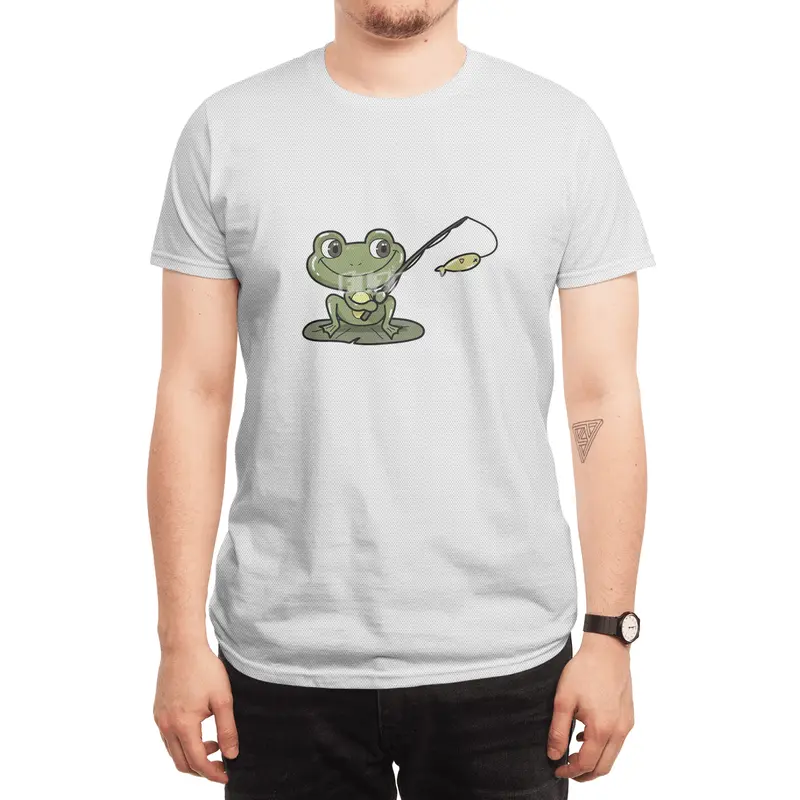 Frog at Fishing with Fishing rod Spor T-Shirt