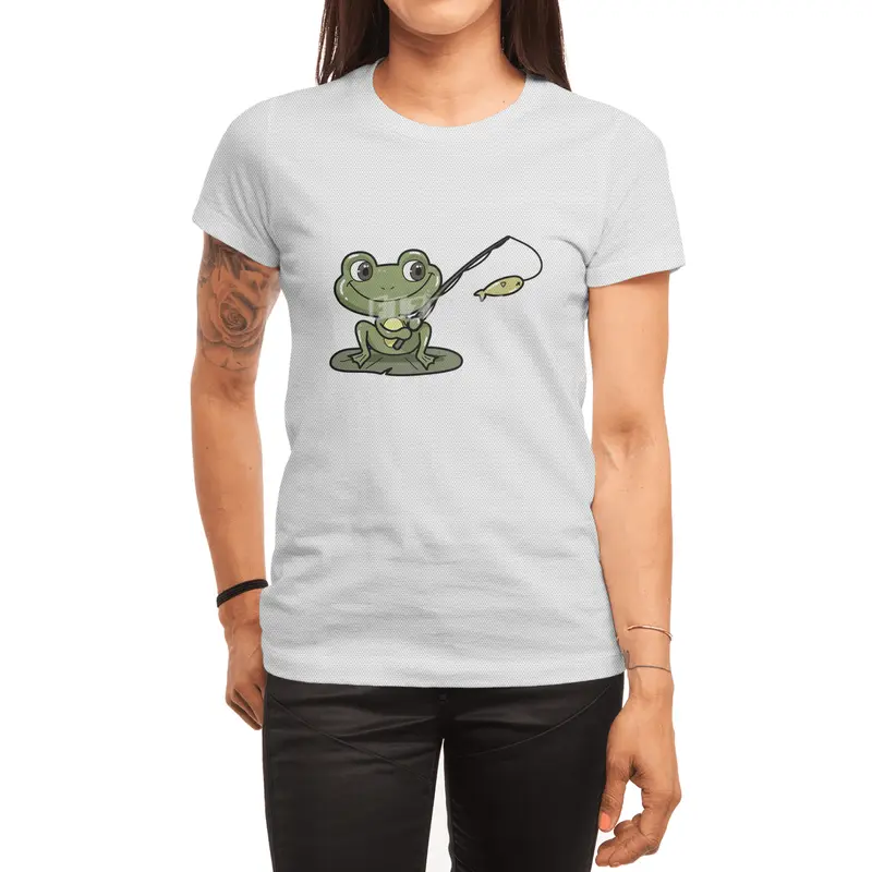 Frog at Fishing with Fishing rod Spor T-Shirt