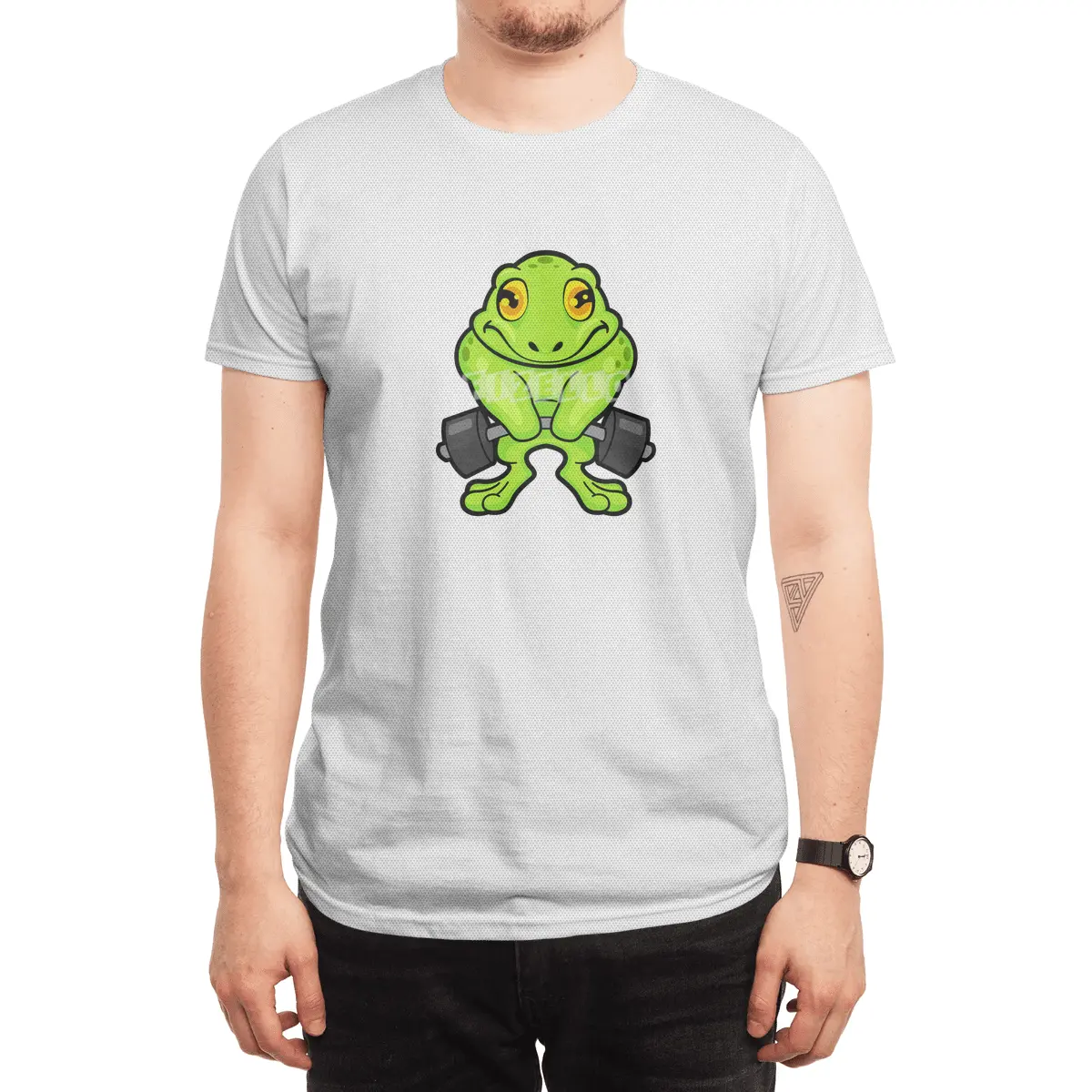 Frog at Fitness with Barbell Spor T-Shirt