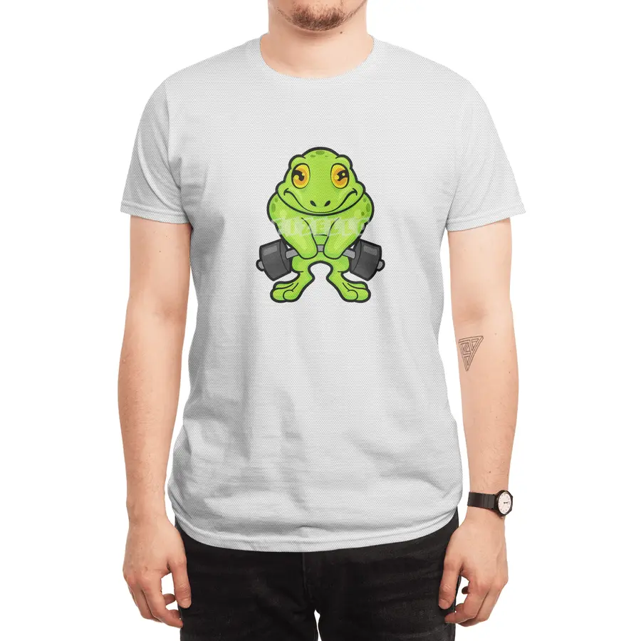 Frog at Fitness with Barbell Spor T-Shirt