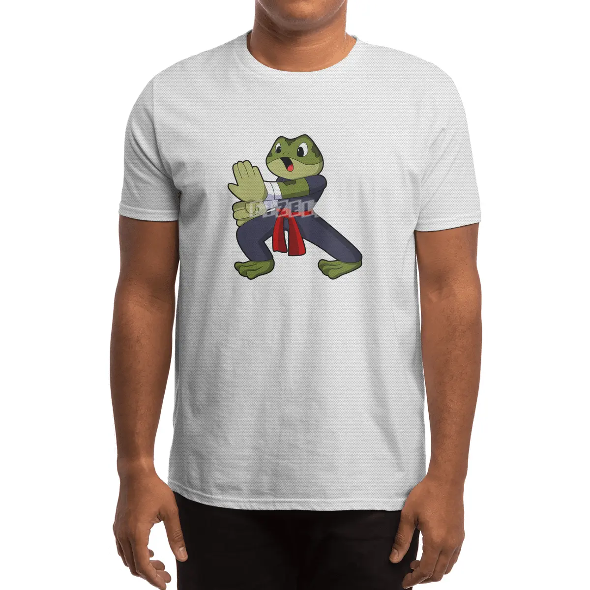 Frog at Martial arts Karate with Belt Spor T-Shirt