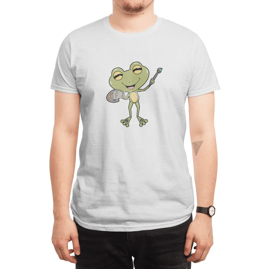 Frog at Painting with Brush & Paint Spor T-Shirt