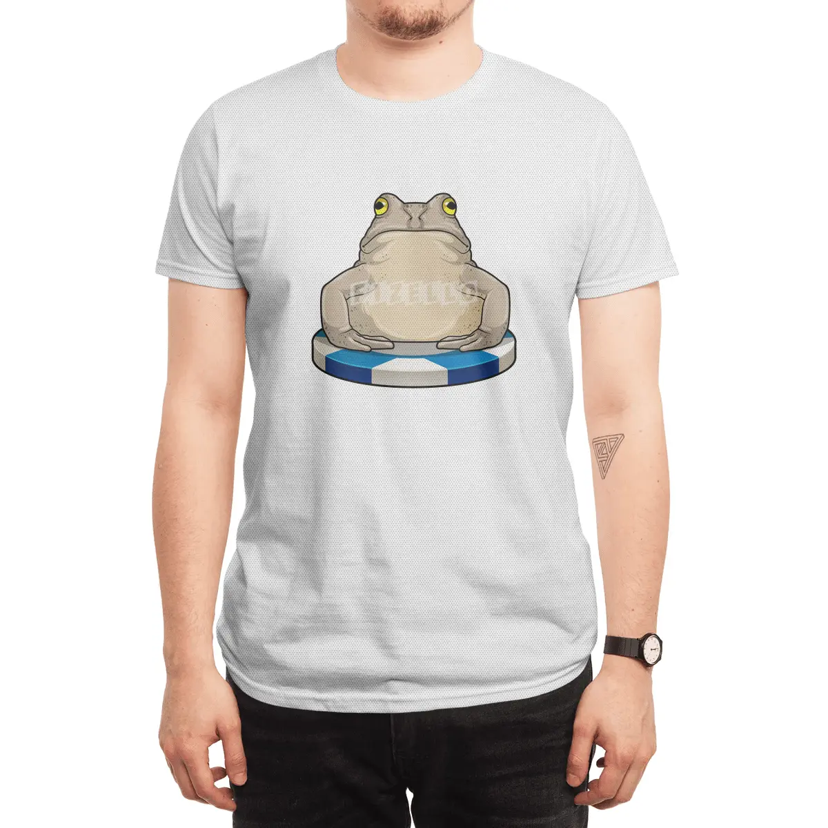 Frog at Poker with Poker chips Spor T-Shirt