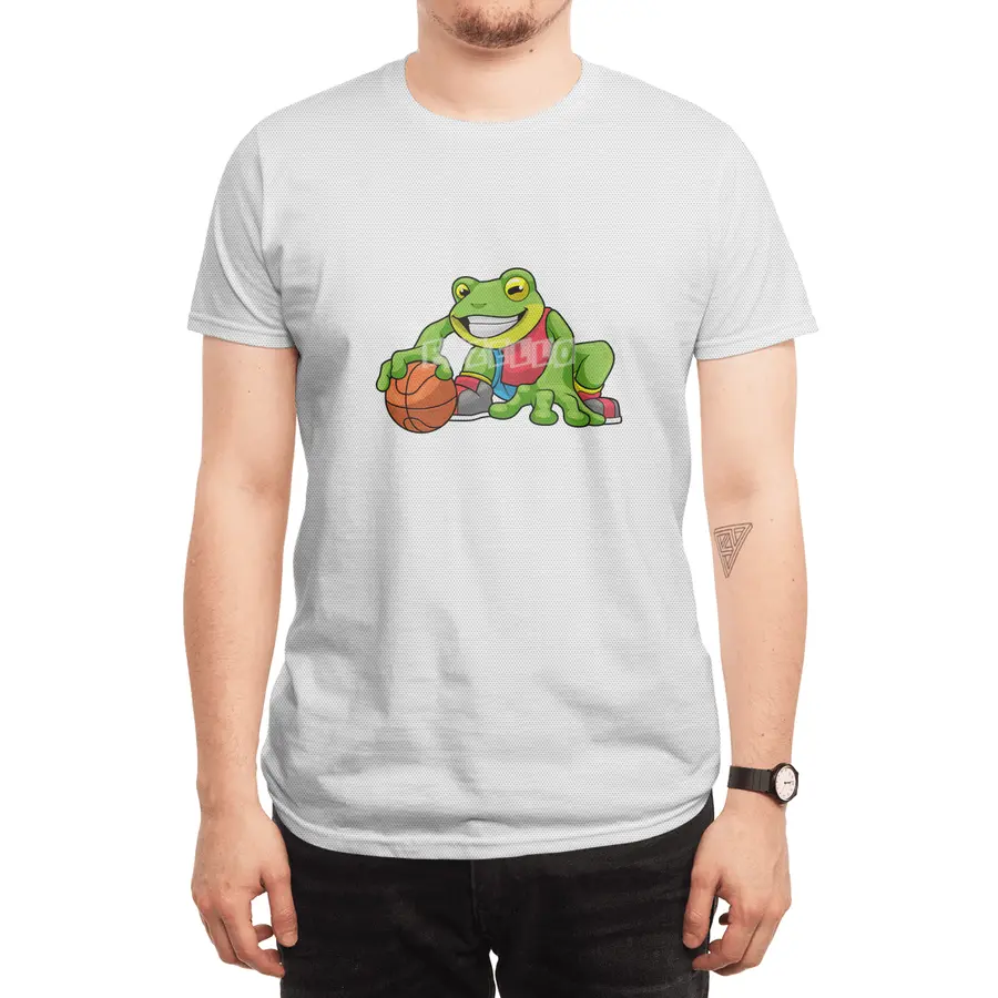 Frog at Sports with Basketball Spor T-Shirt