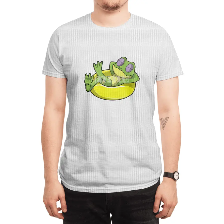 Frog at Swimming with Swim ring Spor T-Shirt