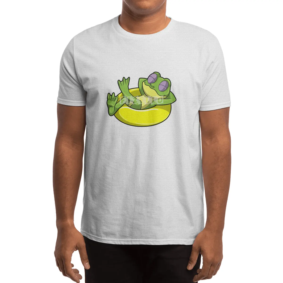 Frog at Swimming with Swim ring Spor T-Shirt