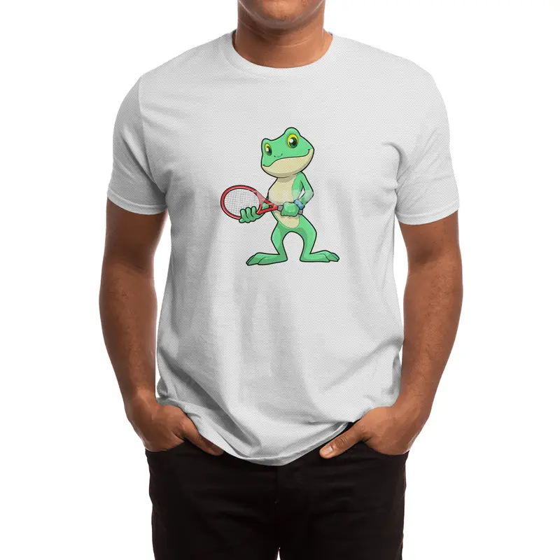 Frog at Tennis with Tennis racket Spor T-Shirt